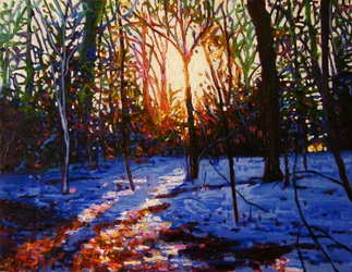 Sonnenuntergang auf Schnee, 2010
